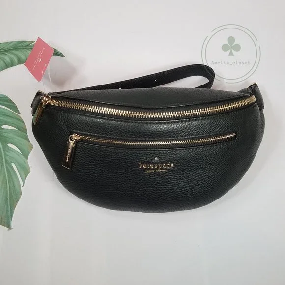 MAKE AN OFFER Kate spade Leila Black Pebbled Leather Belt Bag Fanny Bag Kate Spade - Brandclub - Kate Spade New York Gramercy  main image 4